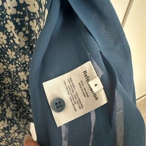 Reformation Blue Floral Dress